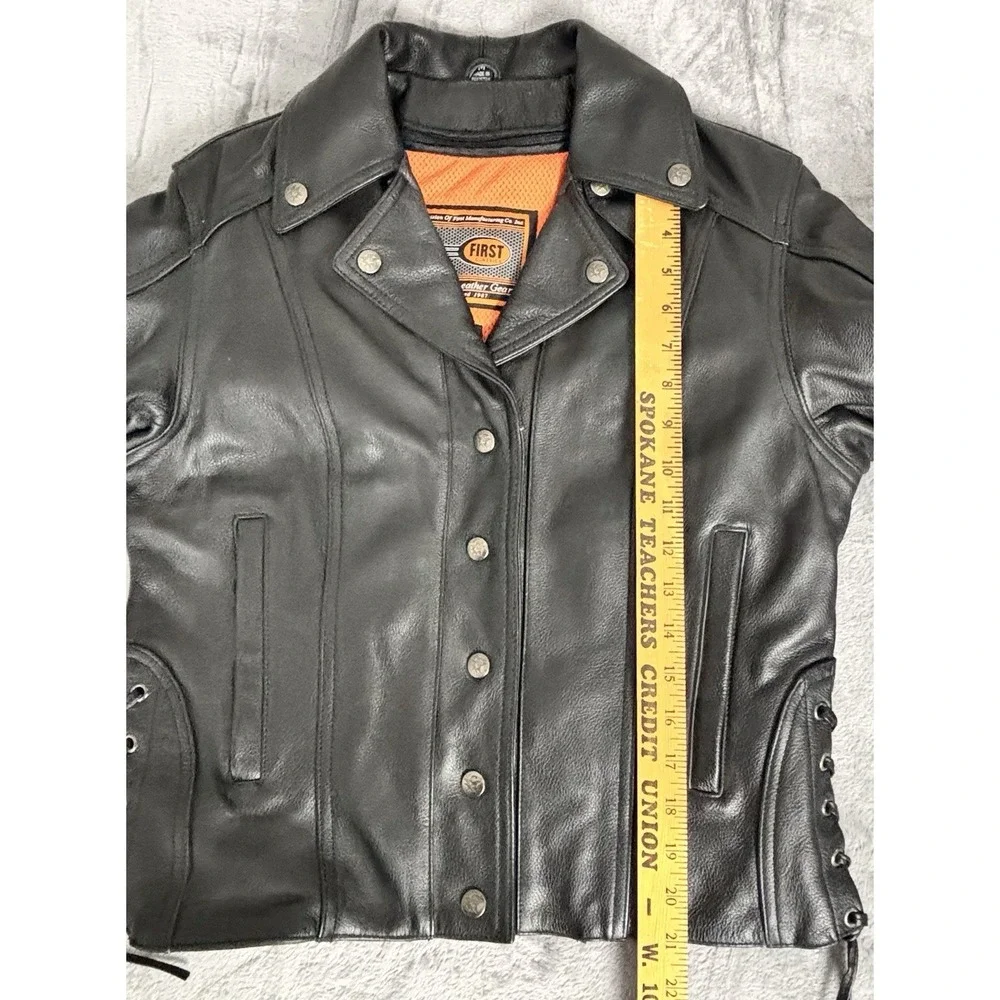 First Classics Women's Leather Motorcycle Jacket Thinsulate Liner M - Picture 5 of 16